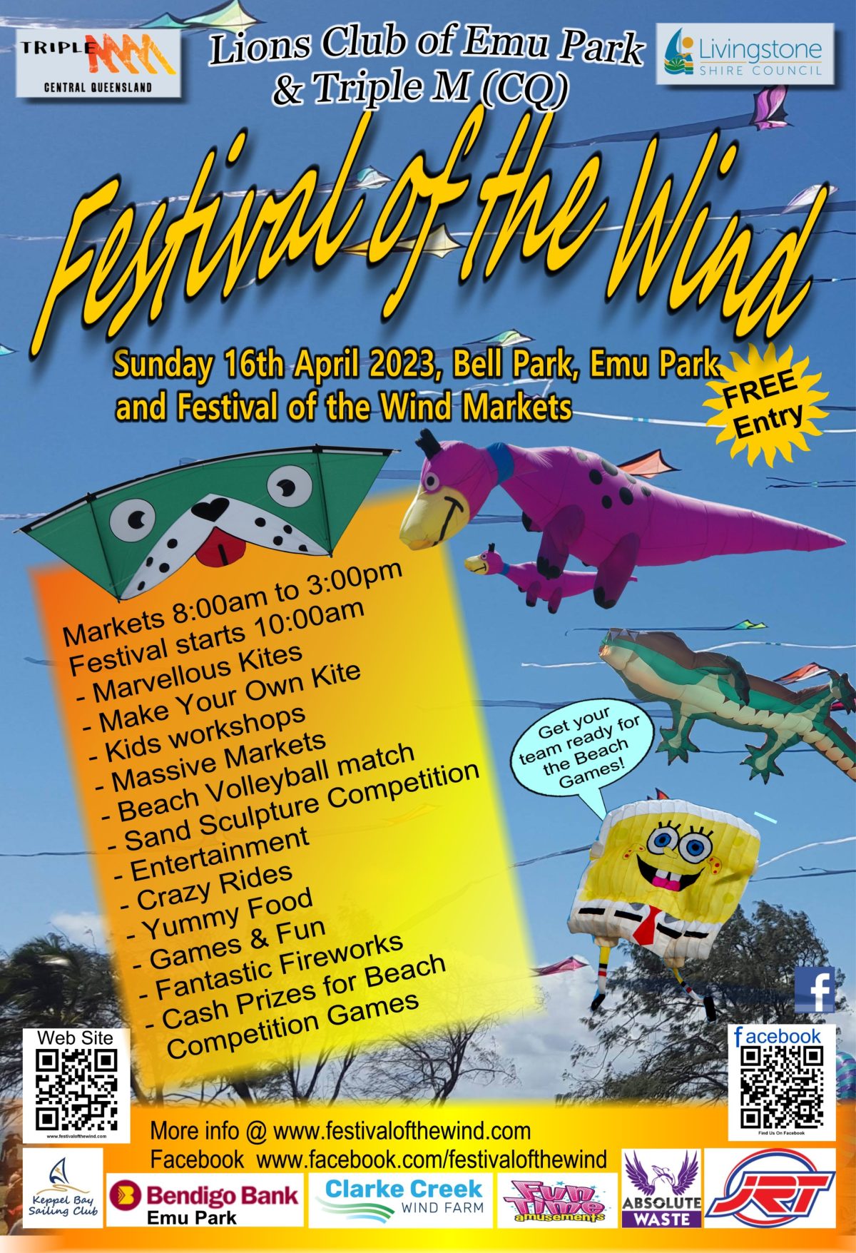 Emu Park Festival of the Wind A project of the Lions Club of Emu Park